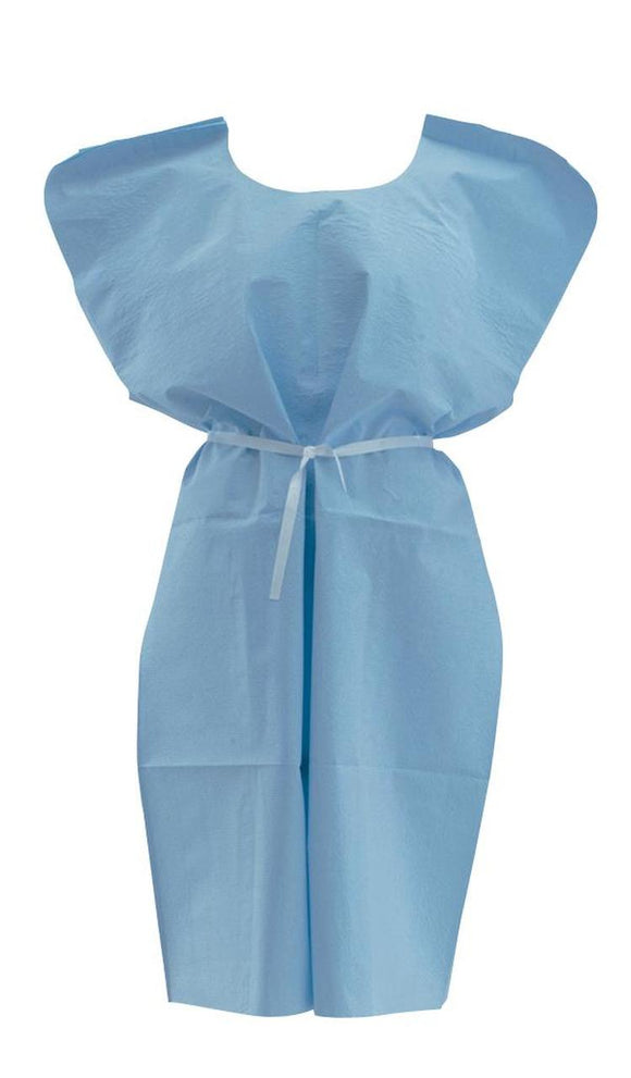 Disposable Exam Gowns Blue Tissue/Poly 3 ply 30