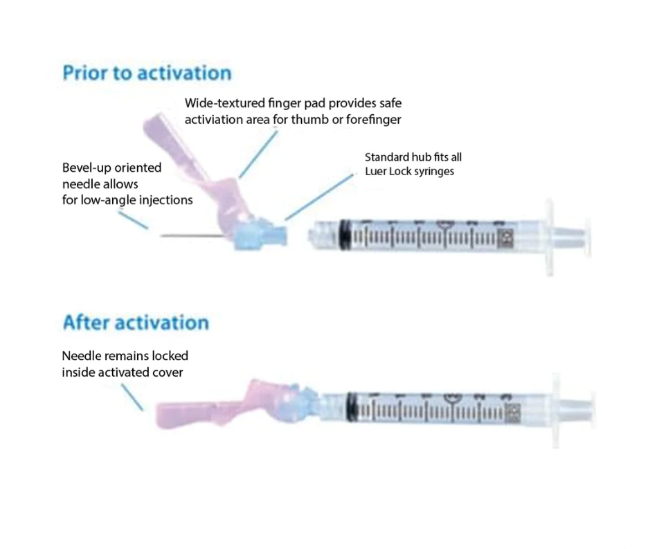 BD 305758 Eclipse™ Hypodermic Safety Needle Only | 27G x 1/2