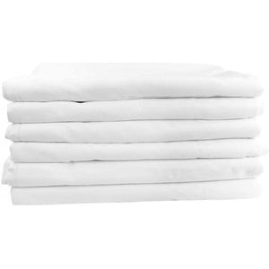 Flat Massage Table Sheets Poly-Cotton Percale 54×90″ White (12 Pack)