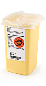 SharpSafety Sharps Container Phlebotomy, Yellow 1 Quart - Case of 100