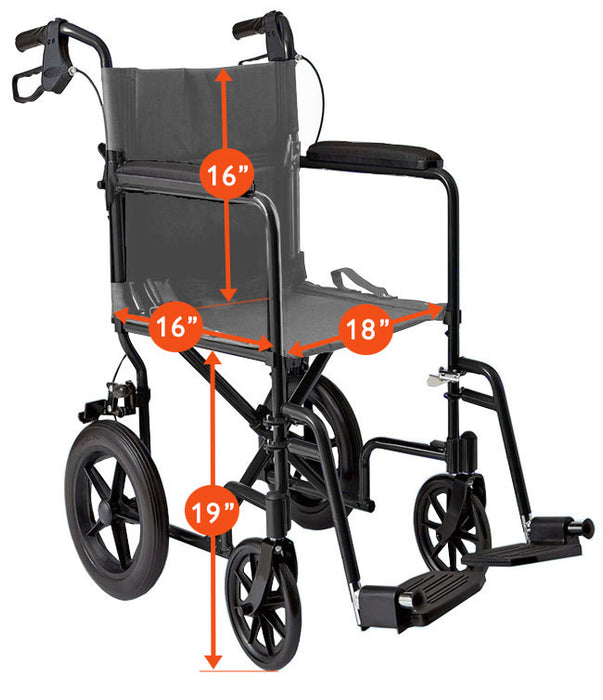 12" Lightweight Transport Chair