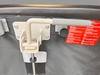 Close-up detail of the foot pedal control unit for the 2-section electric massage table, allowing practitioners to easily adjust table height hands-free during therapy sessions.
