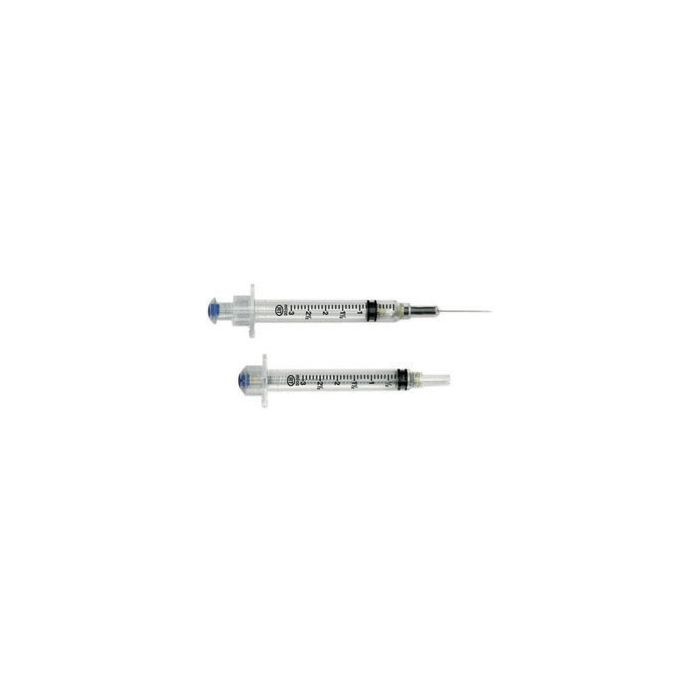 VanishPoint® Safety Syringe with Retractable Needle, 3 cc, 25G x 5/8" (100/bx)