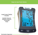 Avantia BPM-80 Professional Quality Blood Pressure Monitor, Upper Arm Automatic Blood Pressure Machine with Adjustable Arm Cuff