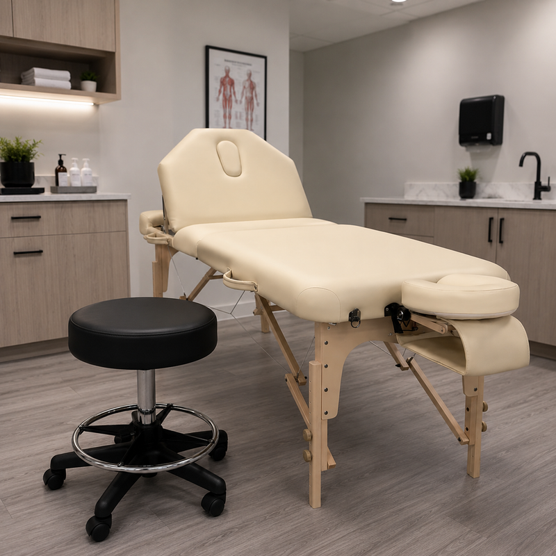 Luban-Yalding wooden massage table black colour