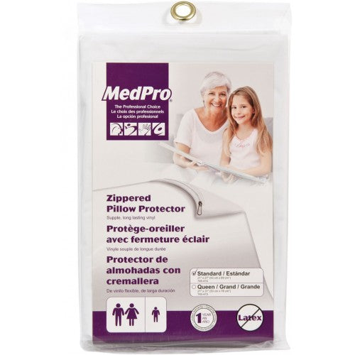 745414 MedPro Vinyl Zippered Pillow Protector Pack of 6 therapysupply