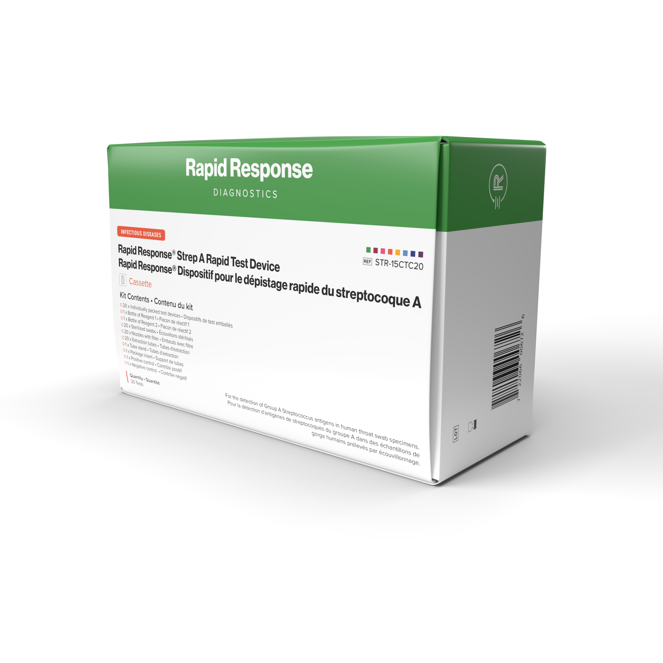 Rapid Response Strep A Cassette Testing Kit | TherapySupply — therapysupply