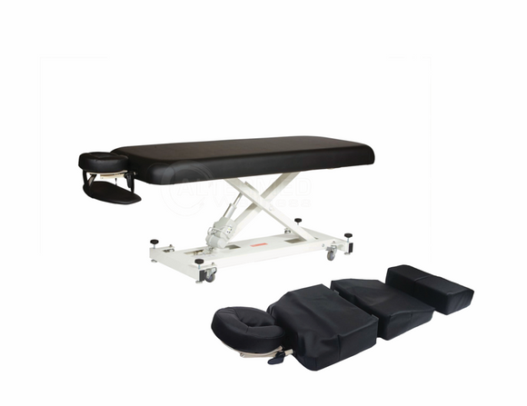 Athena Classic Electronic Massage Table Black With Pregnancy Therapy Cushion
