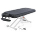 Angled standalone view of the professional-grade A-Lek Flat Top Electric Massage Table, featuring a heavy-duty steel scissor-lift frame and black PU leather surface for clinical treatment.
