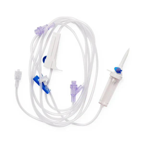 Medline IV Administration Set - IV Administration Set with 1 Injection Port, 15 drops / mL, 92"