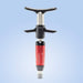A front-facing view of the ACTIVATOR IV chiropractic instrument with a red finish, highlighting the latest design in the manual instrument series.