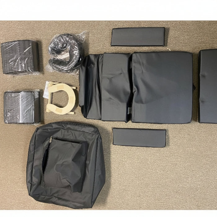 An overhead view of the therapy cushion components, designed to offer relief for stress and muscle tension for pregnant and postpartum patients.