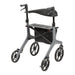 Side angle view of AeroCarbon Ultra-Lite rollator showing mesh backrest seat and carbon fiber frame