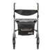 AeroCarbon Ultra-Lite carbon fiber rollator front view with padded seat and storage bag