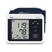 A&D Medical Bluetooth blood pressure monitor with upper arm cuff showing systolic, diastolic and pulse readings on LCD display