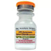 A close-up view of a single 10ml vial of Bacteriostatic Sodium Chloride 0.9%, highlighting the sterile solution labeling and pharmaceutical grade seal.