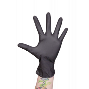 Beyond Safe Nitrile Medical Examination Gloves-Black(X-small size only)