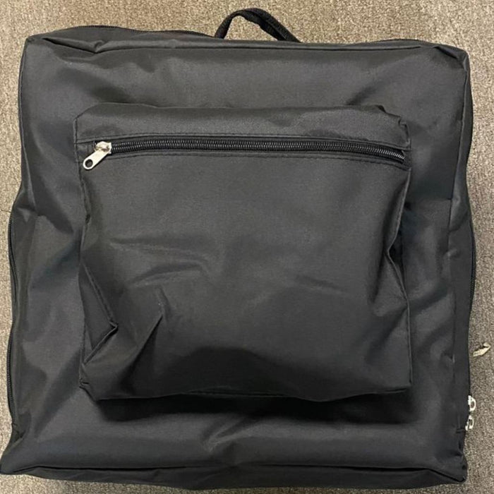 The durable black travel case included with the body positioning pregnancy therapy cushion for easy transport and storage.