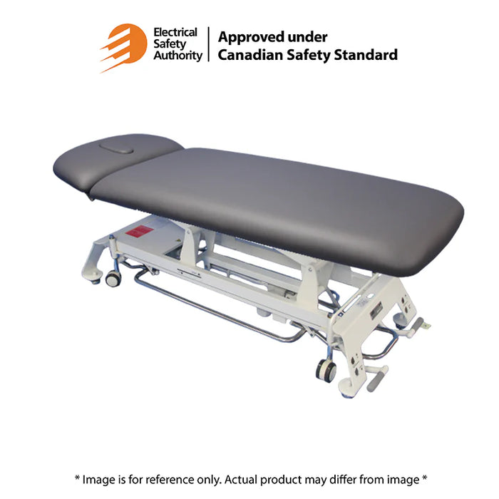 CB Series Deluxe 2 section flat electric treatment table massage table approved Canadian safety standard