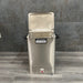 A direct front lid open view of the E-1 heating unit, highlighting its high-quality stainless steel construction and compact footprint for clinical use.