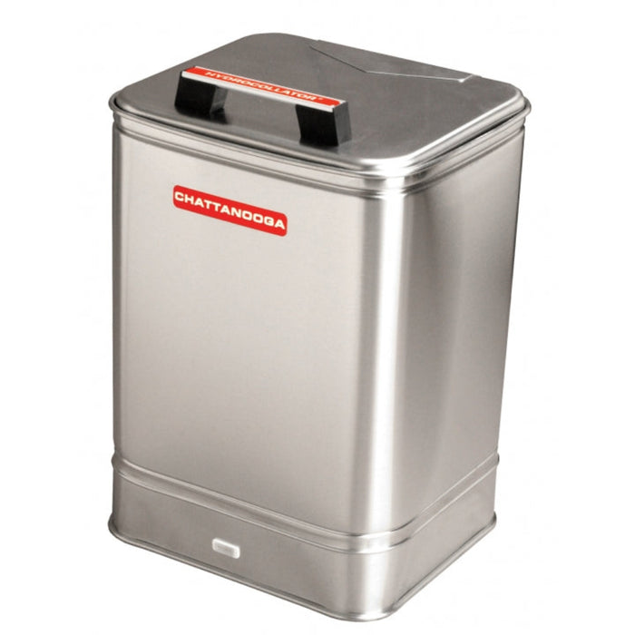 Angled standalone view of the stainless steel Chattanooga Hydrocollator E2, a clinic-grade stationary heating unit designed to deliver reliable moist heat therapy in professional environments.
