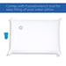 Chiroflow Waterbase pillow shown with included funnel/wrench tool for easy filling of the water chamber, used in cervical support pillows from Therapy Supply