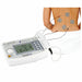 A person receiving simultaneous ultrasound and electrical stimulation therapy, showcasing the ComboCare device's versatile clinical capabilities.