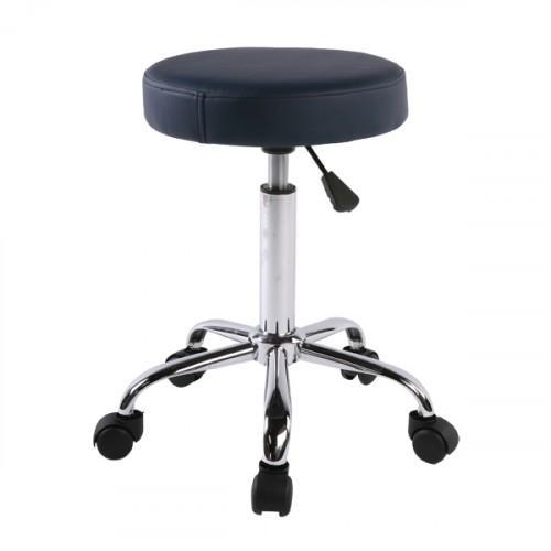 Comfy Chrome Swivel Stool Without Back - Black - SpaSupply