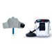 The DonJoy IceMan CLEAR3 system shown with a small ankle cold pad, emphasizing the unit's portability for targeted rehabilitation.
