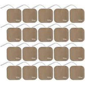 TENS Electrodes Tan Color High Quality Compatible with TENS 7000,EV 906 Tens 3000-2"x2"-20 Pads