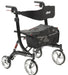 Drive Euro Style Nitro HD heavy duty walker rollator with padded seat backrest and zippered storage bag
