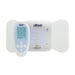 Drive Medical RTLAGF-1000 TENS and heat therapy set showing the remote controller and electrode pad with HEAT controls