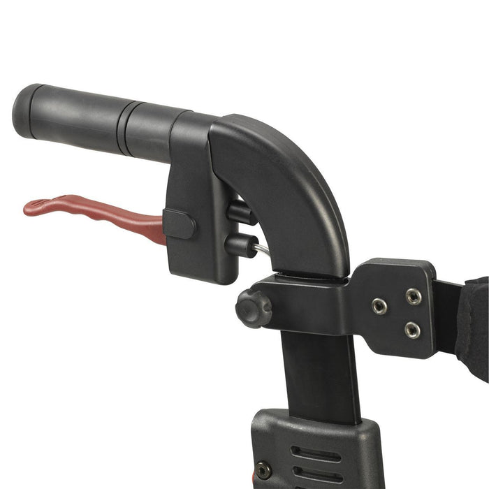 Drive Nitro HD rollator ergonomic handlebar grip with red brake lever for easy braking control