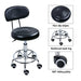 Medical stool with backrest features non slip seat reinforced steel ring and 360 degree rolling wheels clinic chair Canada