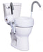 Ultimate Toilet Safety Frame MHUTSF installed on toilet with adjustable padded grab bars for elderly support