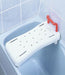 MOBB bath board bathtub transfer seat with red safety handle 250 lb capacity universal fit for most tubs