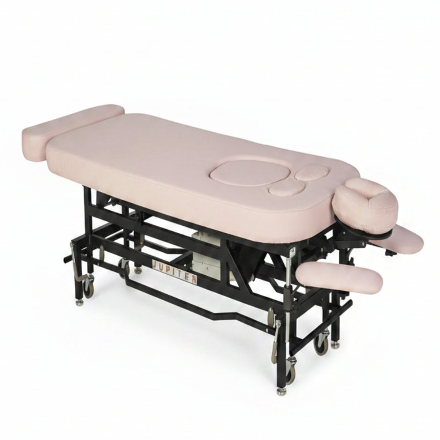 MT Electric Hi Lo Massage Table with prenatal belly and breast comfort cutouts