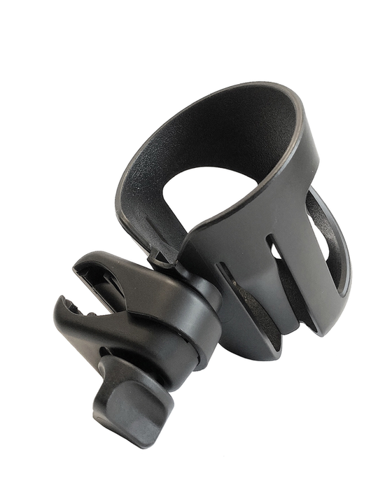 Nexus rollator cup holder add-on accessory for holding water bottles and beverages tool-free