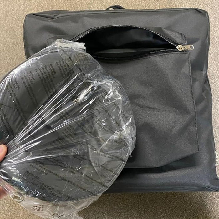 The individual components of the pregnancy therapy cushion set shown with protective packaging, highlighting its suitability for both face-up and face-down positioning.