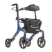 4 wheel rollator walker side view with seat backrest and storage bag mobility aid Canada lightweight walking support