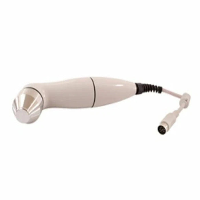 A horizontal profile of the SoundCare Plus ultrasound wand, showcasing the high-quality clinical treatment head.
