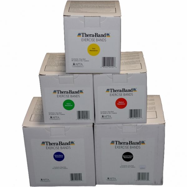 Rouleau de bande de résistance au latex TheraBand de 50 verges