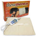 The retail packaging for the Theratherm Digital Moist Heating Pad Standard size, highlighting its use for temporary relief of pain and inflammation.