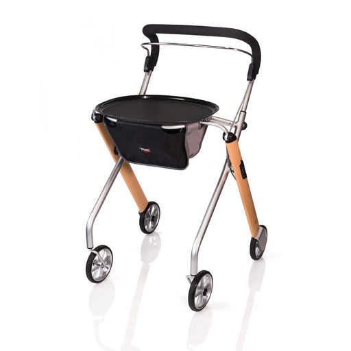 4 wheel walker with tray and basket mobility aid for home use Canada lightweight walking support with storage