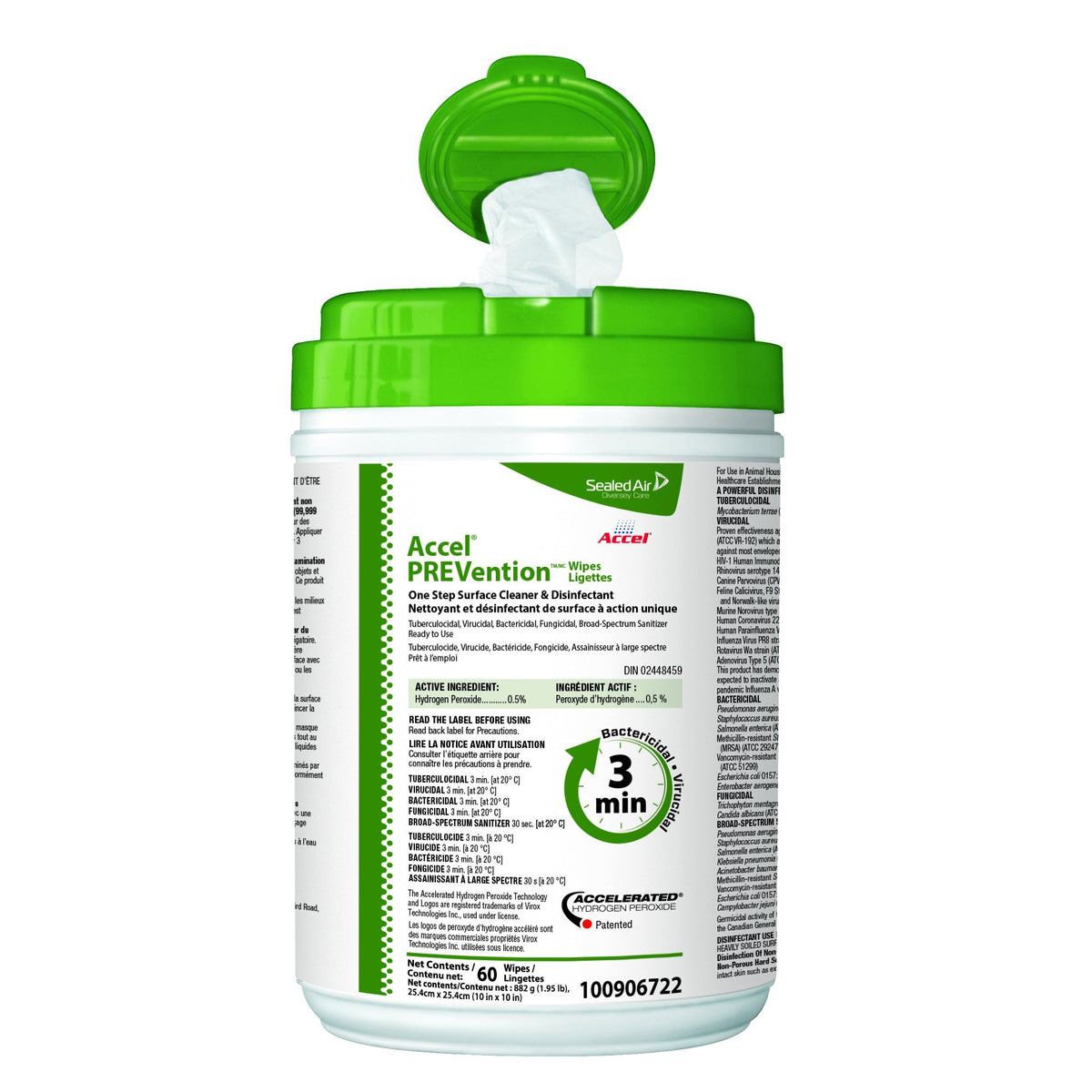 Accel PREVention Wipes Disinfectant (3 Canisters) – therapysupply