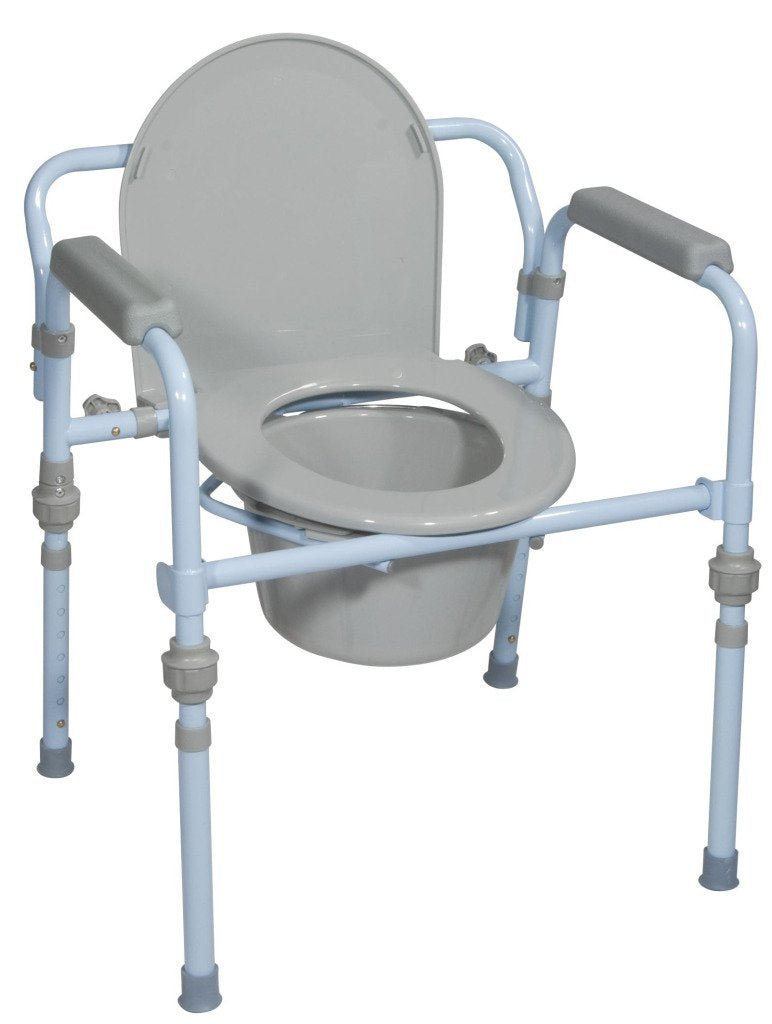 Drive Medical Folding Steel Commode 11158KDR | TherapySupply ...