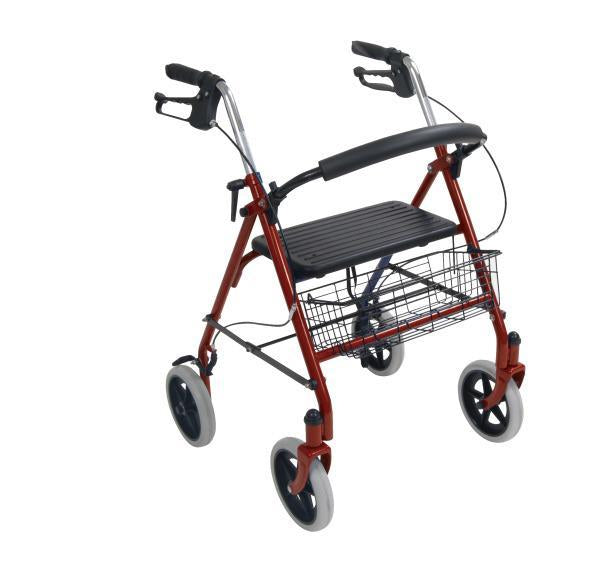 Drive Medical Durable 4 Wheel Rollator with 7.5" Casters - SpaSupply