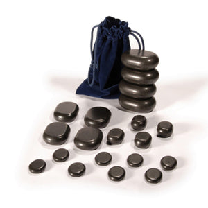 Hot Stone Set 20 Basalt Massage Stones, Starter Set - SpaSupply