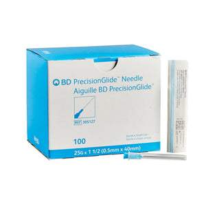 BD 305127 PrecisionGlide Needle | 25G x 1 1/2" -  200 per Box