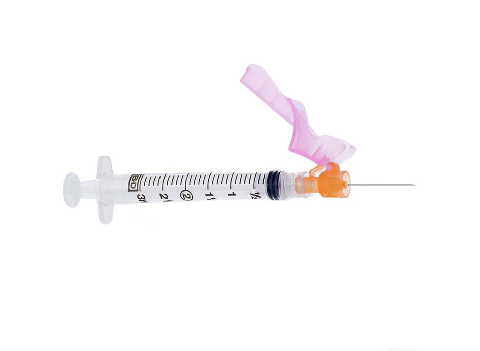 BD 305783 Luer-Lok™ Syringe with BD Eclipse™ Safety | Thin Wall Needle | 3mL | 22G x 1 1/2" -  100 per Order